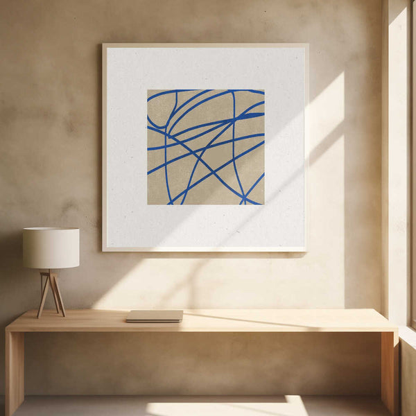 Tablou înramat „Blue Web Dance” de THE MIUUS STUDIO