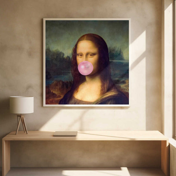 Tablou înramat „Mona Lisa Bubble Gum” de Taudalpoi