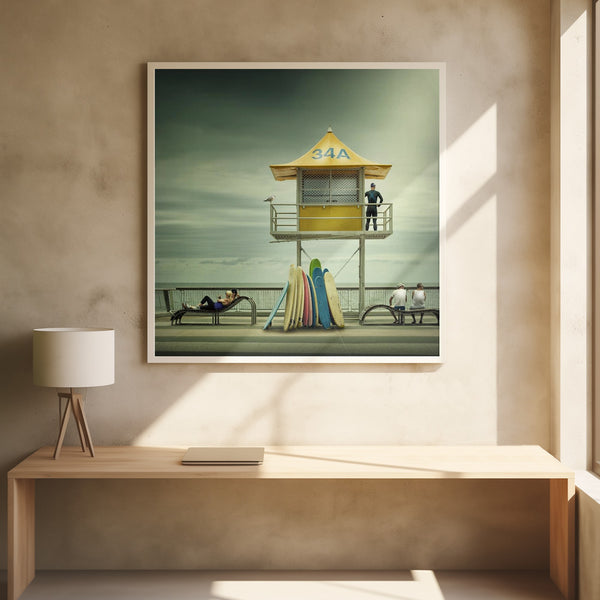 Tablou înramat „The life guard” de Adrian Donoghue