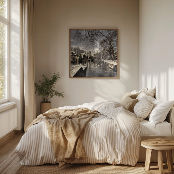 Tablou înramat „Bruges in Christmas dress” de Yvette Depaepe