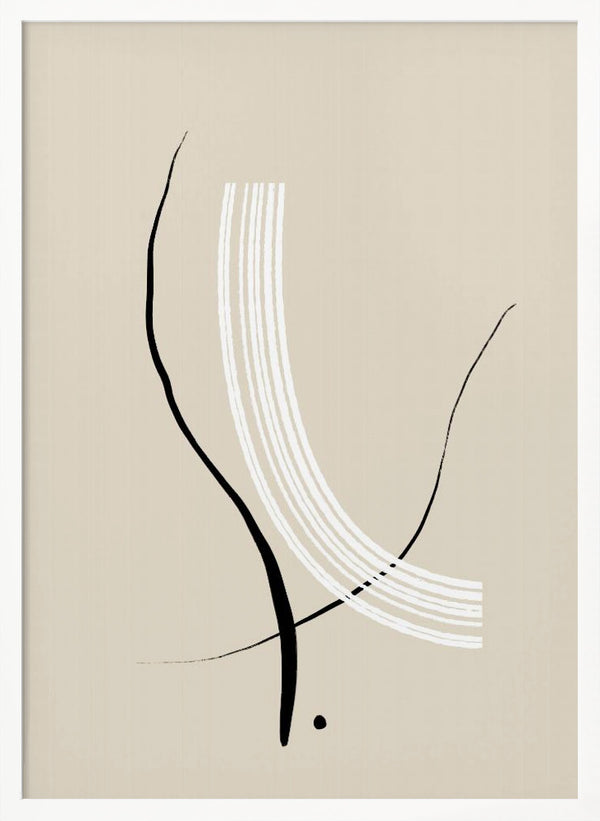 Tablou înramat „Curved Elegance” de uplusmestudio