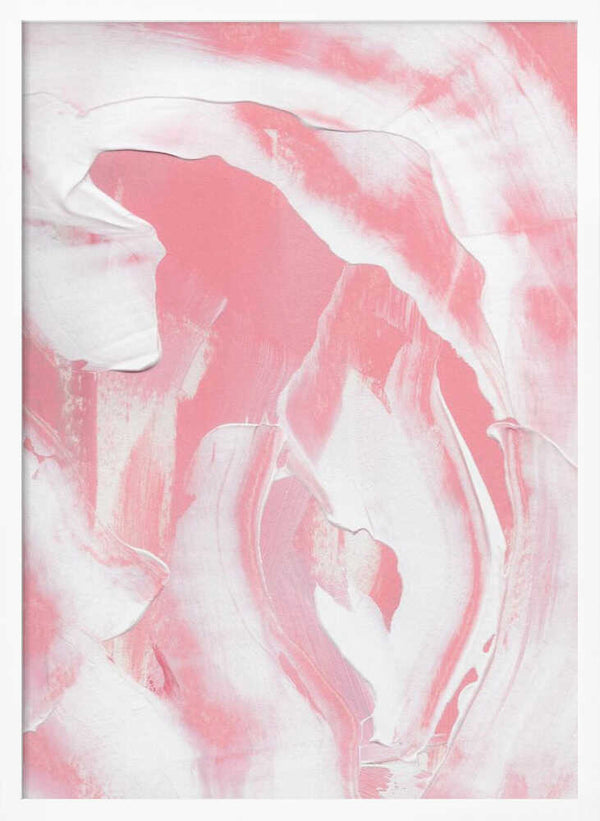 Tablou înramat „Harmonious Blend Of Pink And White Hues” de uplusmestudio