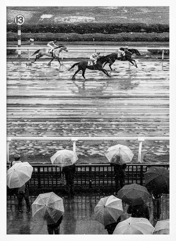 Tablou înramat „ Horse racing” de Takashi Hasegawa