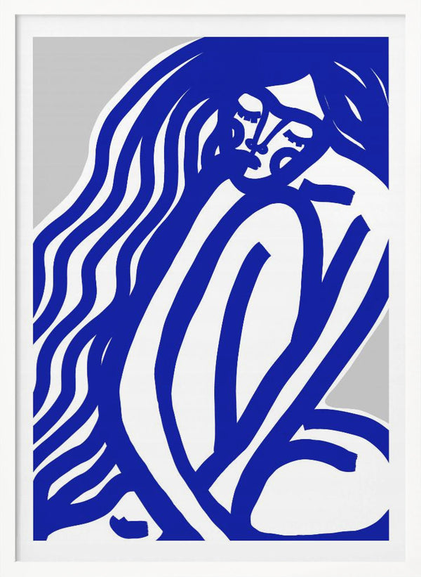 Tablou înramat „Blue Contours” de Treechild