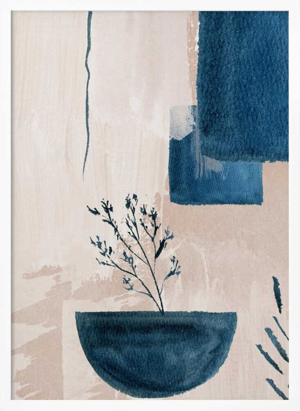 Tablou înramat „Calm Blues-3” de Sally Ann Moss