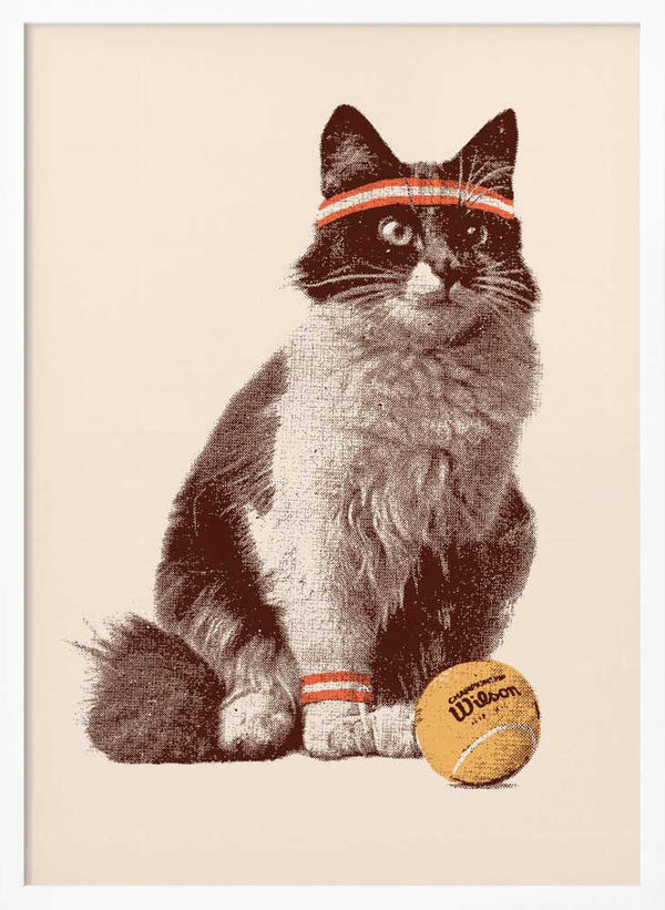 Tablou înramat „Chat Tennis” de Florent Bodart
