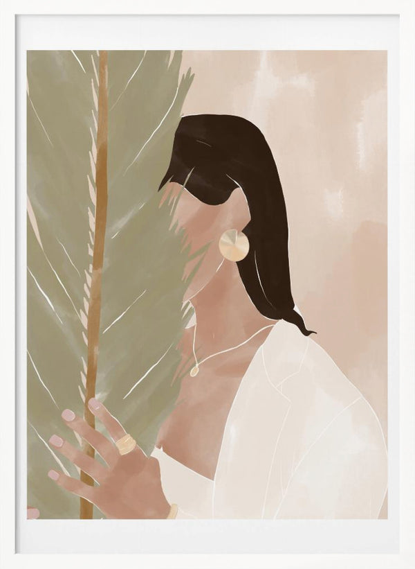 Tablou înramat „Plant Girl” de Ivy Green Illustrations