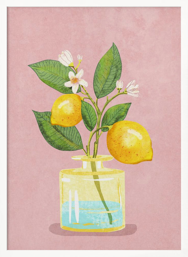 Tablou înramat „Lemon Bunch In Vase” de Raissa Oltmanns