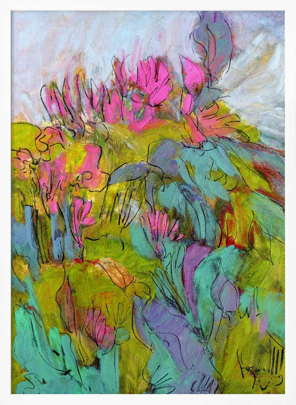 Tablou înramat „Whimsical Garden Dreams” de Dorothy Fagan