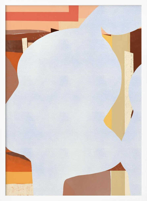 Tablou înramat „Geometric Shapes And Fluid Forms” de Little Dean