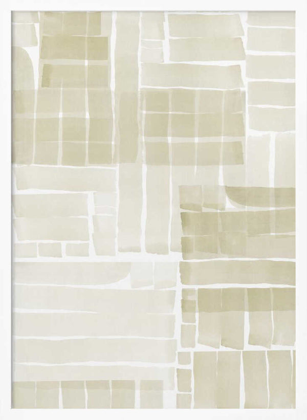 Tablou înramat „Neutral Tangle Grid 2” de cartissi