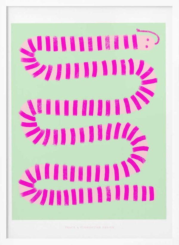 Tablou înramat „Pandc Pinksnake Copy” de Jenny Liz Rome