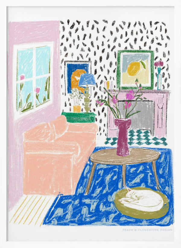 Tablou înramat „Pandc Interior” de Jenny Liz Rome