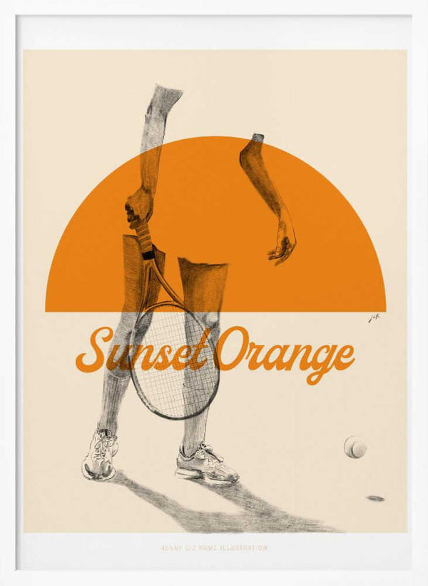 Tablou înramat „Sunset Orange” de Jenny Liz Rome