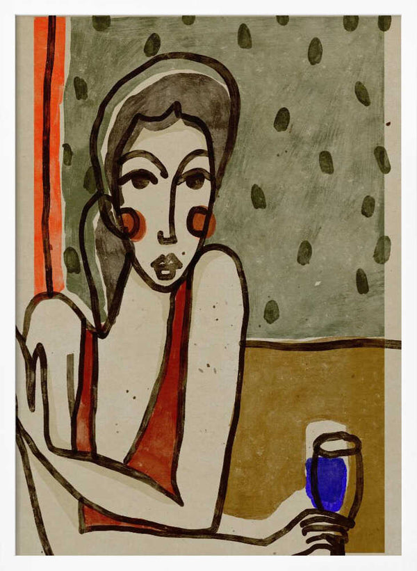 Tablou înramat „Café Contemplation” de Treechild