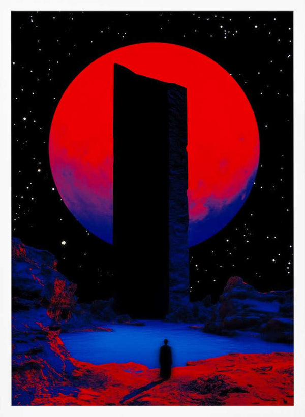 Tablou înramat „Red Moon Aura” de Taudalpoi