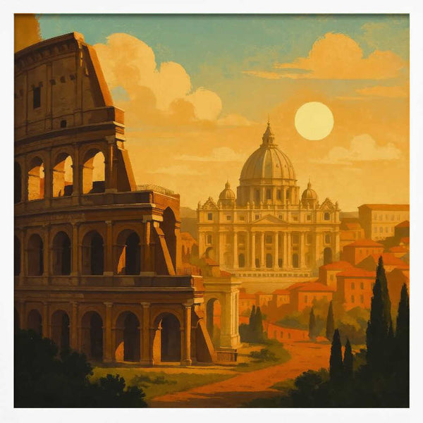 Tablou înramat „Rome At Golden Dawn” de Taudalpoi