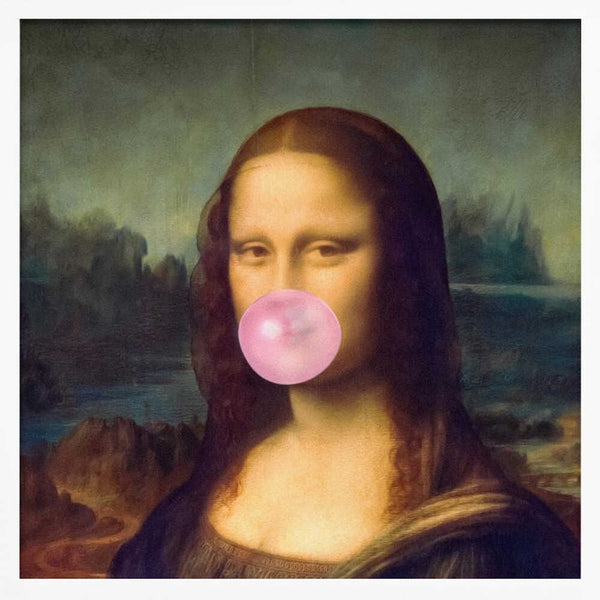 Tablou înramat „Mona Lisa Bubble Gum” de Taudalpoi