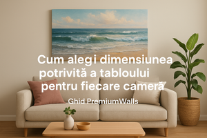 Cum alegi dimensiunea potrivită a tabloului pentru fiecare cameră | Ghid Premium Walls