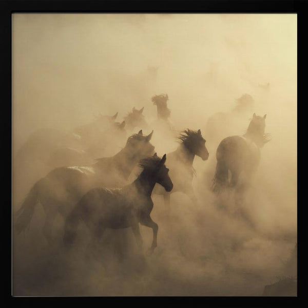 Tablou înramat „migration of horses” de Hüseyin Taşkın