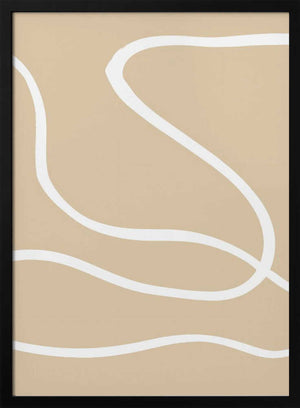Tablou înramat „Beige Lines 01” de Pictufy Studio