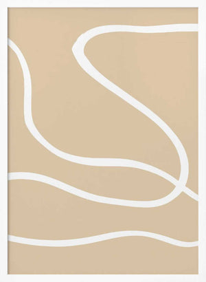 Tablou înramat „Beige Lines 01” de Pictufy Studio
