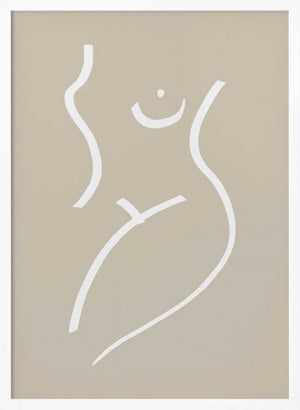 Tablou înramat „Body Sketch Sand” de Pictufy Studio