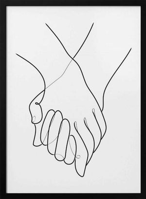 Tablou înramat „Holding Hands Lines” de Pictufy Studio II