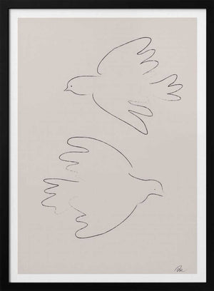 Tablou înramat „Two Doves” de Pictufy Studio II