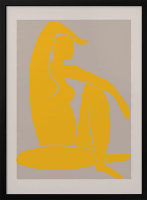 Tablou înramat „Yellow Figure” de Pictufy Studio II