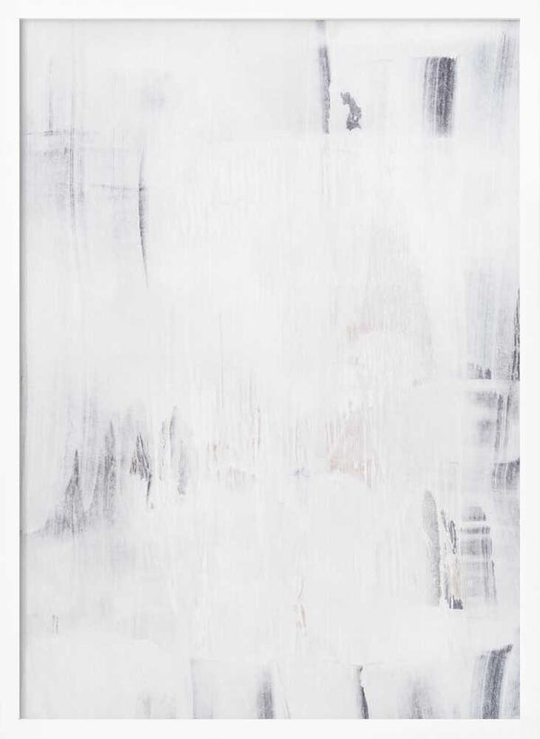 Tablou înramat „Soft White Brushstrokes” de uplusmestudio