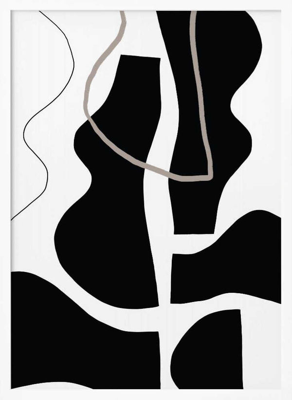 Tablou înramat „Flowing Silhouettes” de uplusmestudio