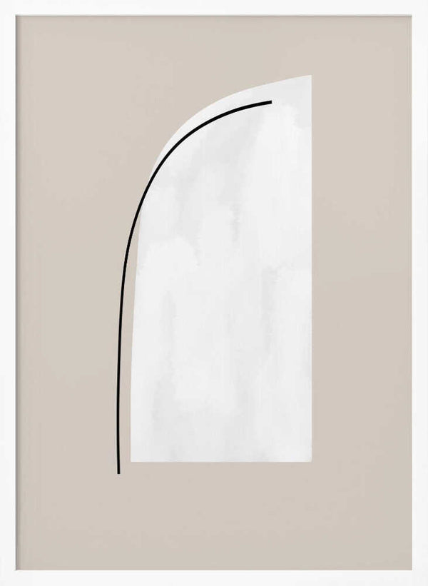 Tablou înramat „Curved Black Lines” de uplusmestudio