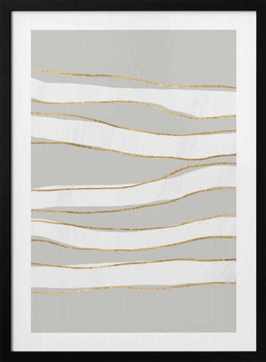 Tablou înramat „Gilded Waves” de uplusmestudio