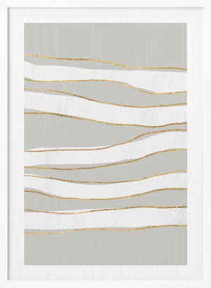Tablou înramat „Gilded Waves” de uplusmestudio
