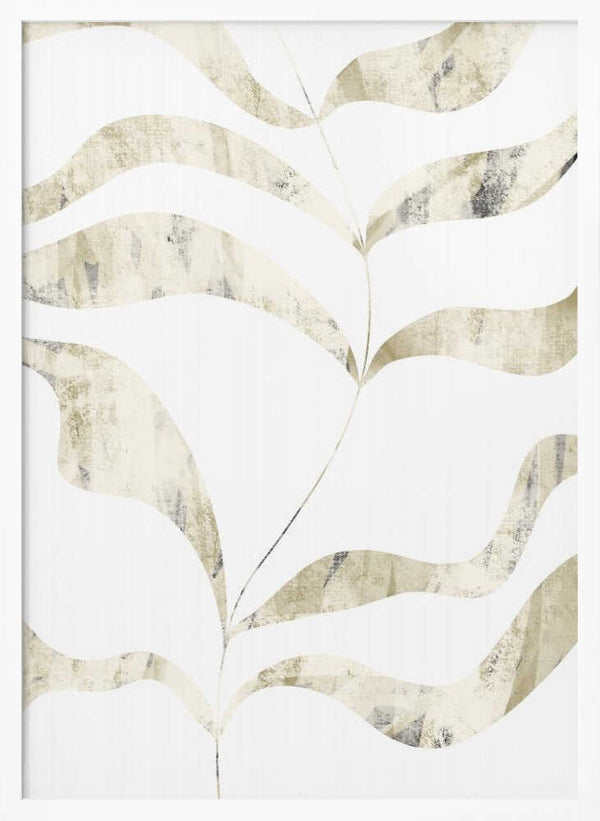 Tablou înramat „Gentle Leaf Waves” de uplusmestudio