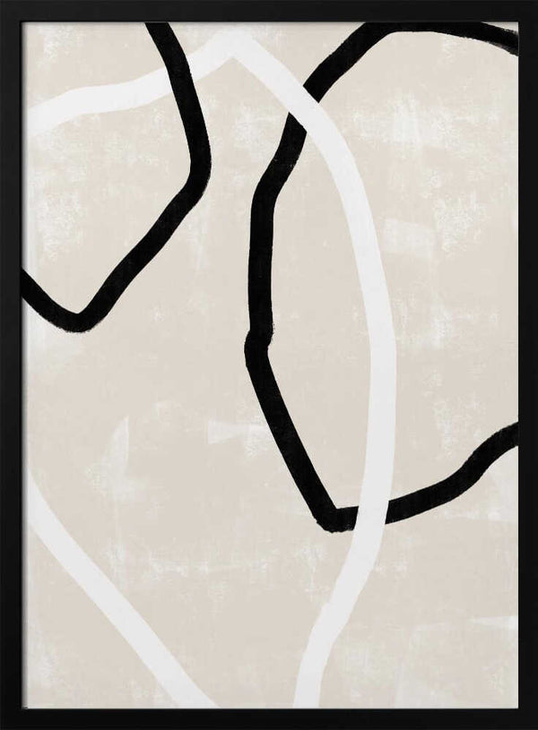 Tablou înramat „Curved Lines Dance” de uplusmestudio