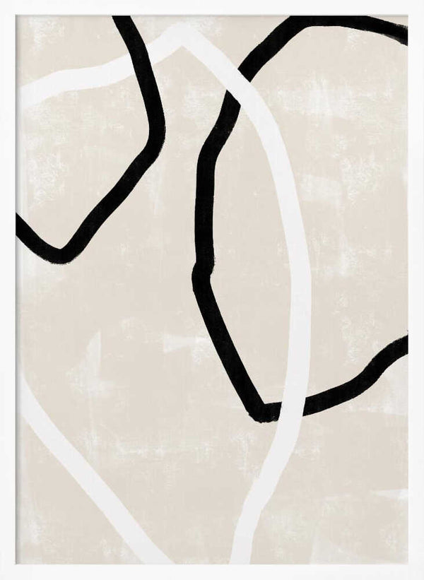 Tablou înramat „Curved Lines Dance” de uplusmestudio