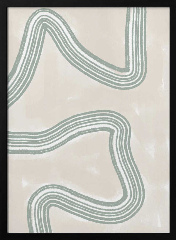 Tablou înramat „Curved Tranquility” de uplusmestudio