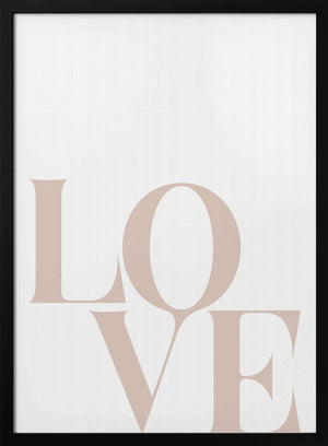 Tablou înramat „Minimalist Love Typography” de uplusmestudio