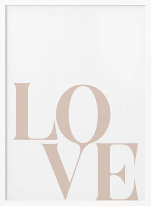 Tablou înramat „Minimalist Love Typography” de uplusmestudio