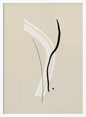 Tablou înramat „Elegant Black and White Lines” de uplusmestudio