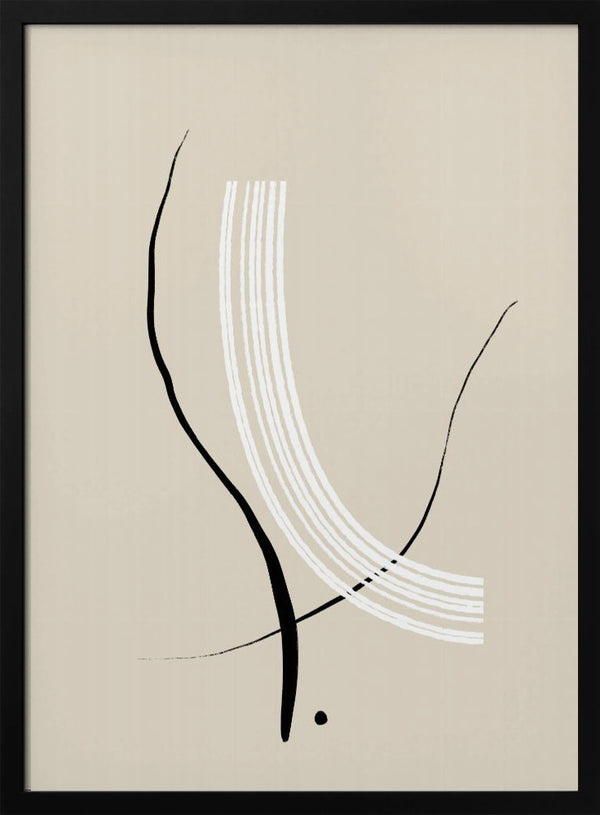 Tablou înramat „Curved Elegance” de uplusmestudio