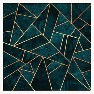 Tablou înramat „Deep Teal Stone” de Elisabeth Fredriksson