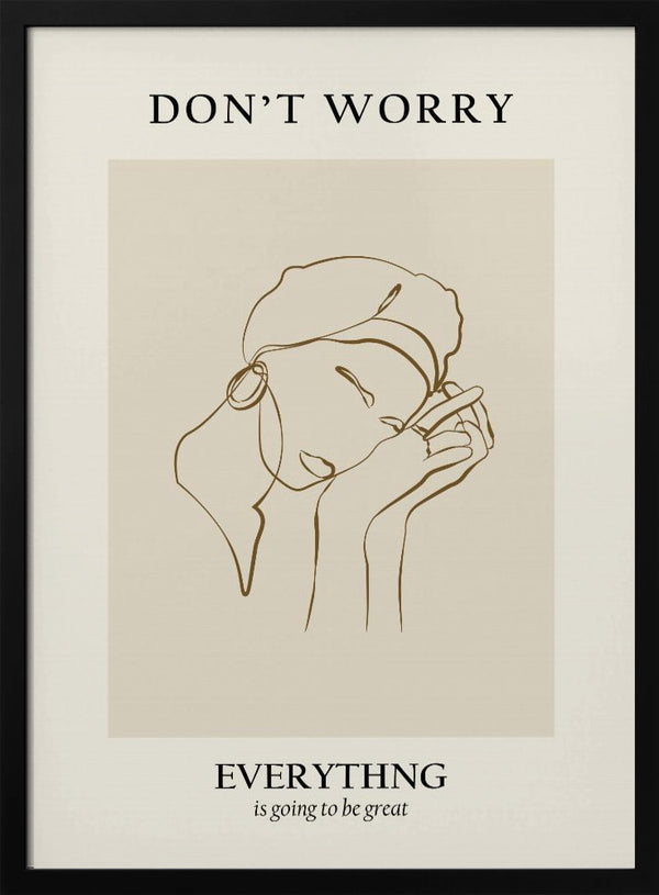 Tablou înramat „Modern line portrait” de NKTN