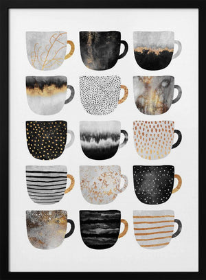 Tablou înramat „Pretty Coffee Cups” de Elisabeth Fredriksson