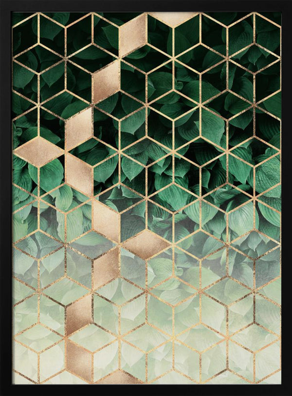 Tablou înramat „Leaves And Cubes” de Elisabeth Fredriksson