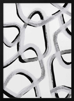 Tablou înramat „Chaotic Lines Dance” de uplusmestudio