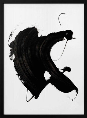Tablou înramat „Black abstract Stroke” de uplusmestudio