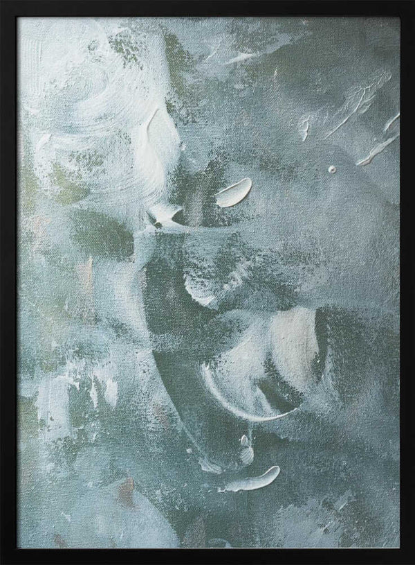 Tablou înramat „Green and White Acrylic” de uplusmestudio